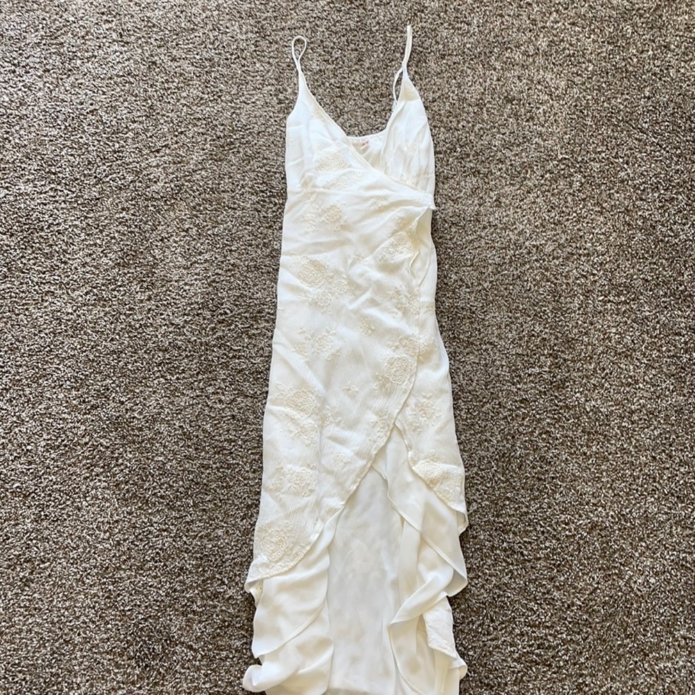 Chelsea and Violet Ivory Eyelet Wrap Dress